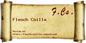 Flesch Csilla névjegykártya